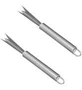 2Pcs Silver Pineapple Eye Peeler Remover Tool, Multipurpose Pineapple Eye Clip,Pineapple Eye Cutt...