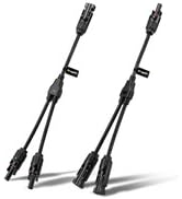 BougeRV Solar Connectors Y Branch Parallel Adapter Cable Wire Plug Tool Kit for Solar Panel