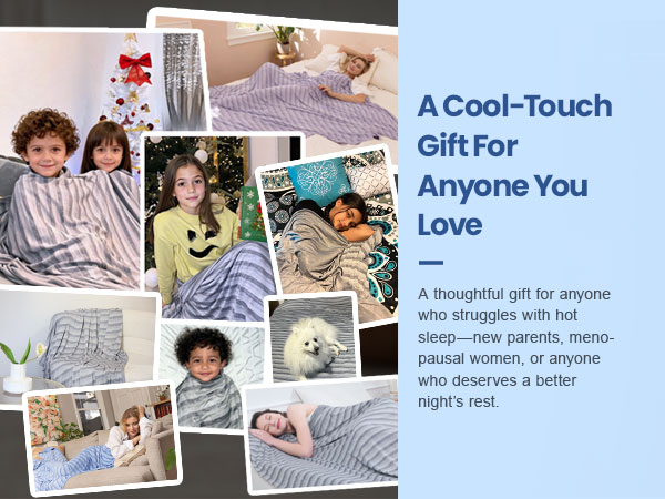 Cooling Striped Blanket