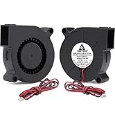 GDSTIME 2Pcs 50mm 5015 Blower Fan 24V Brushless Dual Ball Bearing Turbo Cooling 50x15mm 2Pin 39 i...
