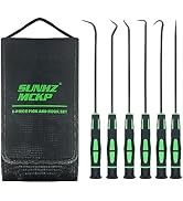 SUNHZ MCKP Pick and Hook Set, 6 Piece Precision Pick Tool Set with Case, Automotive Hand Tools Ki...
