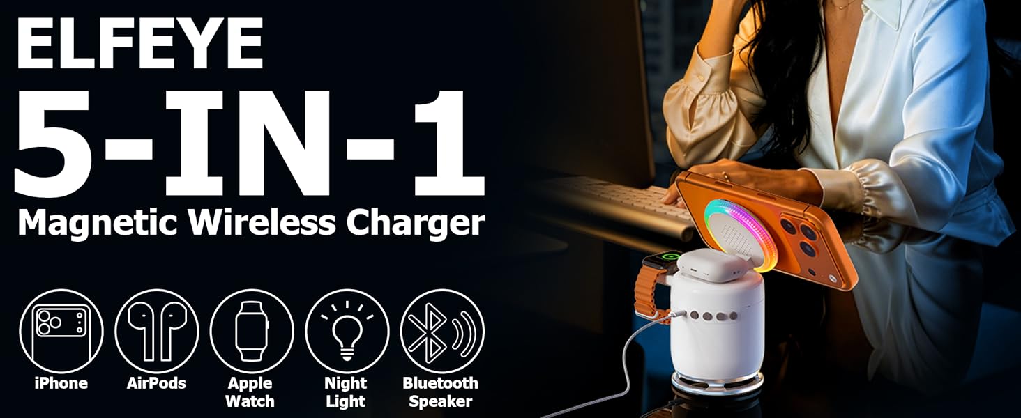Magnetic Wireless Charging Station for phones