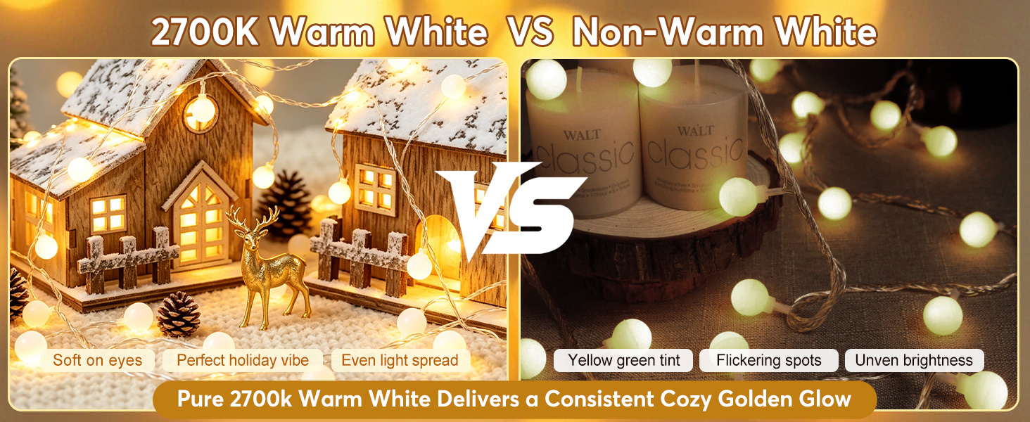 warm white string lights