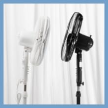Comfort Zone pedestal fan has three speeds high medium low push button