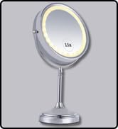 MIRRORVANA Lighted 15X/1X Magnifying Mirror on Stand (Chrome)