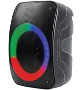 Naxa NDS-6006 Portable Bluetooth Speaker with Circular Disco Lights, Built-in Handle, Up to 2 Hou...