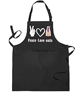 COWEB Nail Tech Aprons for Women with Pockets, Gifts for Nail Techs Technicians Artists Manicurists