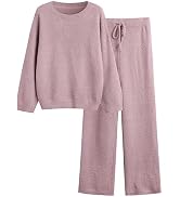 GKBK Lounge Sets for Women 2 Piece Fuzzy Fleece Pajamas Long Sleeve Oversized Lounge Set 2026 Fal...