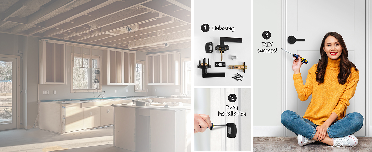 Three easy steps: unboxing, easy installation, diy success!