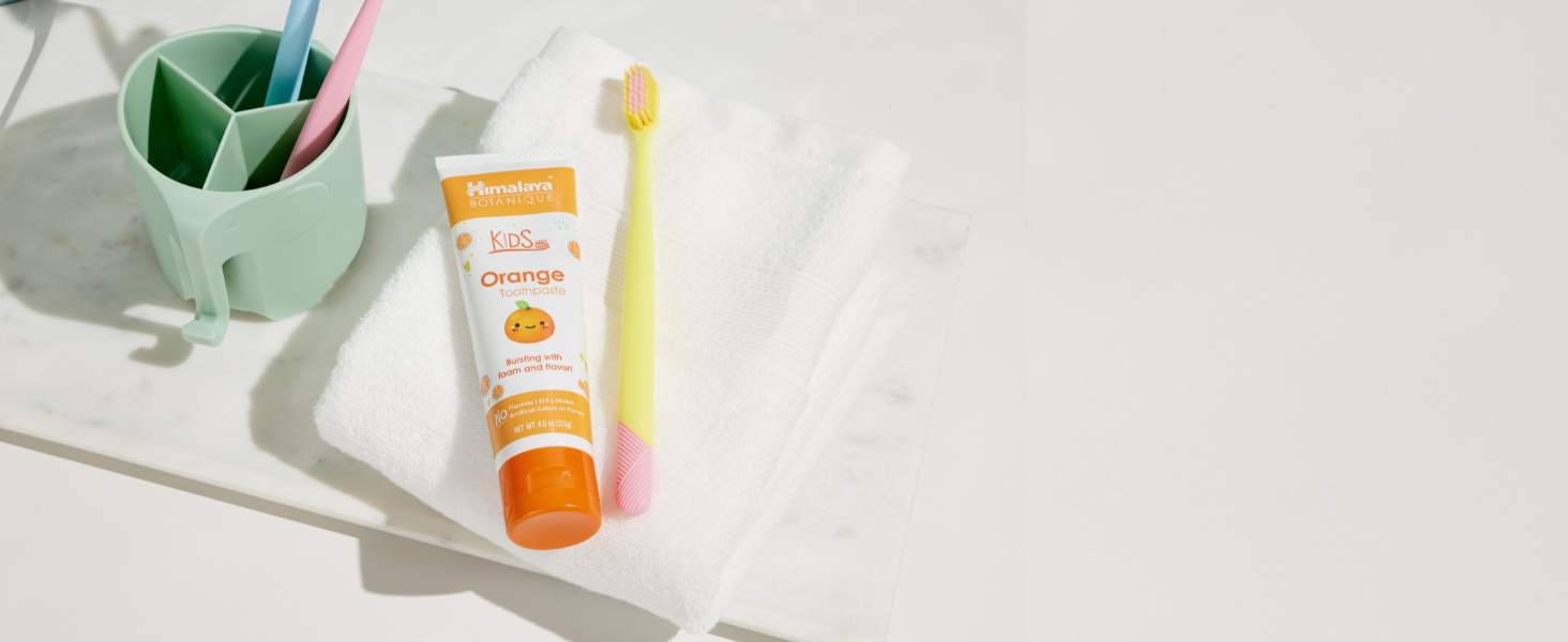 kids orange toothpaste