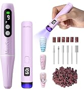 MelodySusie PC90G Cordless Nail Drill &amp; P-Art01R Handheld UV Lamp, Starter Kit for Manicure, Acry...