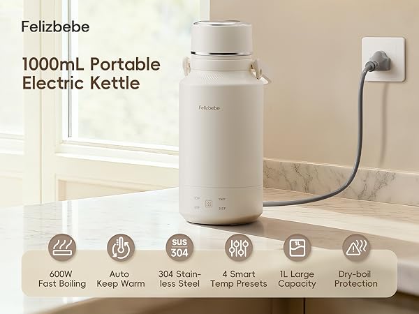 1000mL portable electric kettle