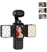 Flymile 2PCS Pocket 3 Magnetic Mini LED Light Accessories, 8700K Adjustable Fill Video Light for ...