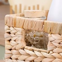 wicker basket with handle