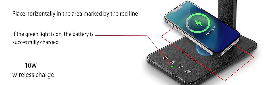 Wireless charging of desk lamps