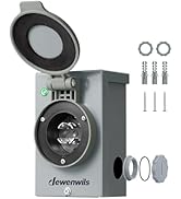DEWENWILS 30 Amp Generator Inlet Box, Pre-drilled NEMA L14-30 Power Inlet Box, 4-Prong Generator ...