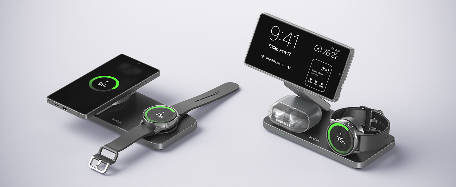 3 in 1 Foldable Magnetic Wireless Charging Station for Samsung