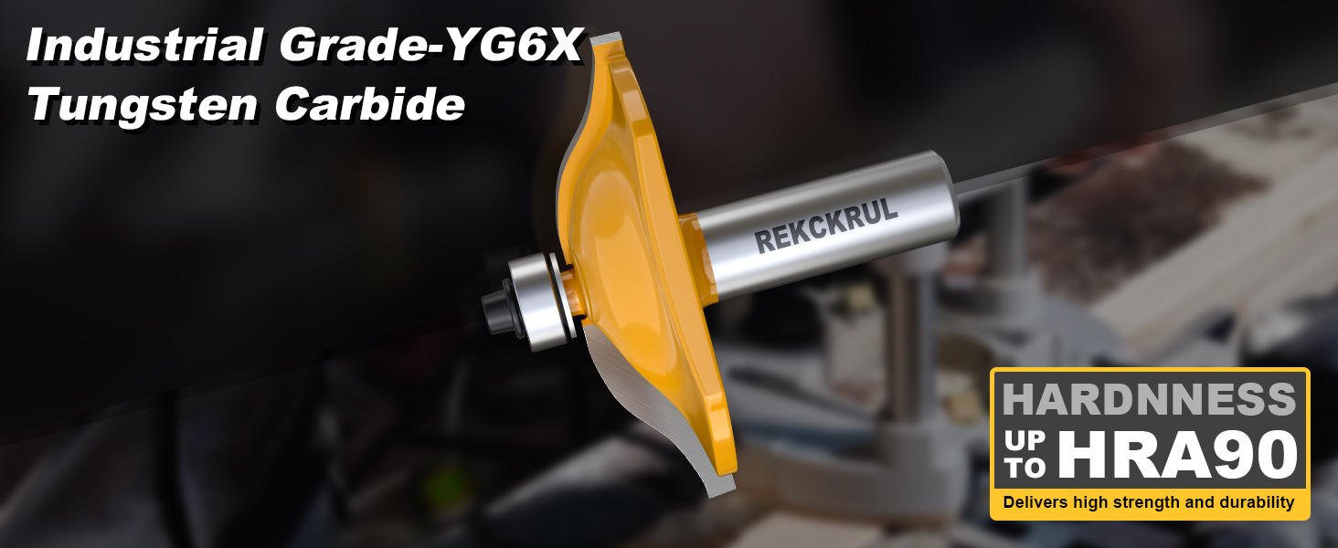 REKCKUL Professional 3PCS Ogee Style Rail and Stile Router Bit Set