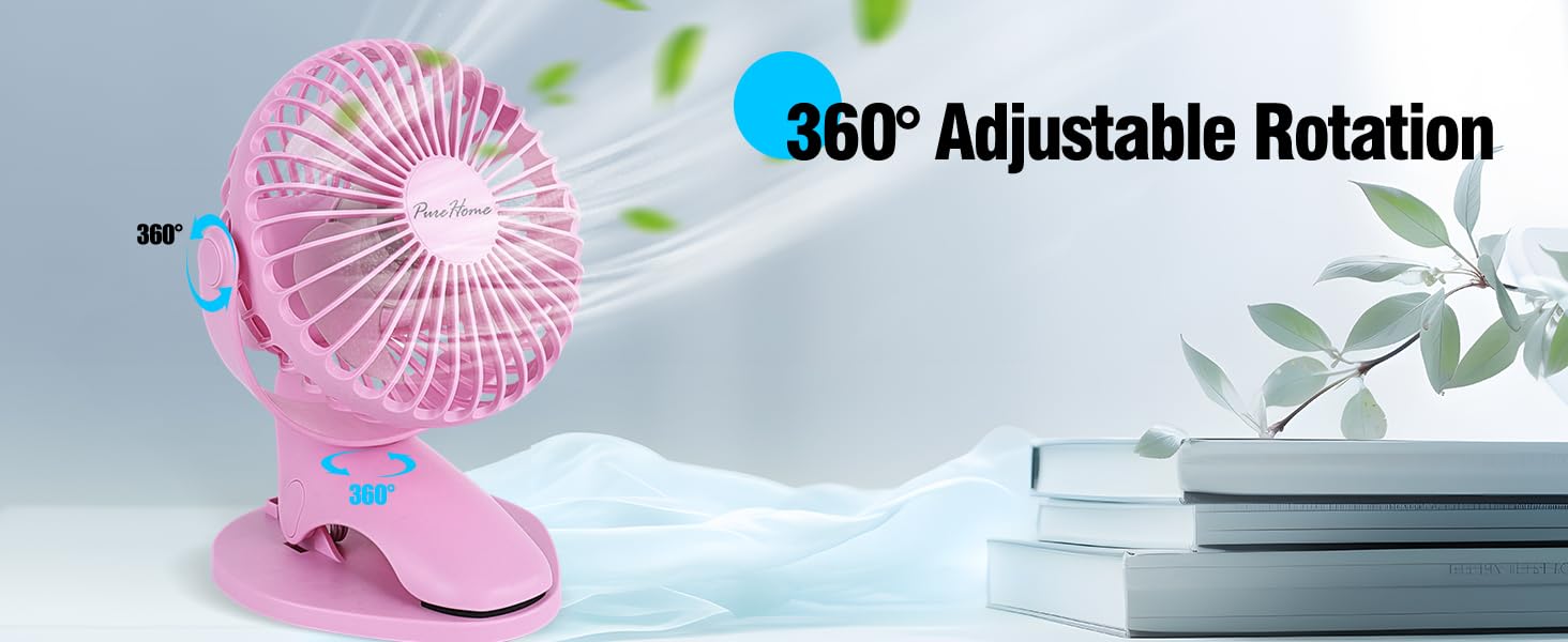 Portable Clip Fan with USB &amp;amp;amp; Battery Powered
