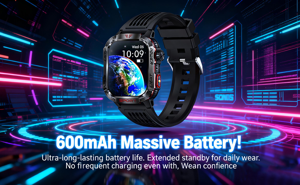 600mAh large battery