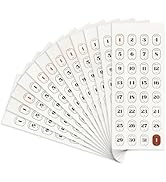 12 Monthly Planner Date Sticker Sheets, 365 Daily Planner Number Stickers, Decorative Planner Sti...