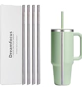 Dreamfocus Reusable Metal Straws Replacement Stainless Steel for Hydro Flask Travel Tumbler 40 oz...