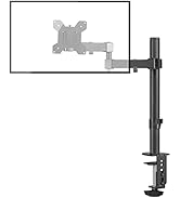 Bracwiser Monitor Mount Single Fully Adjustable Arm Fits One Screen 13-32 inch 22lbs for Monitor ...