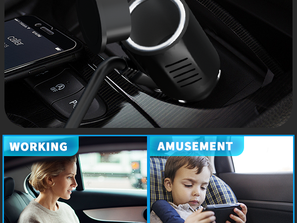 BMK car inverter are powering up for phone , Ipad at the same time 