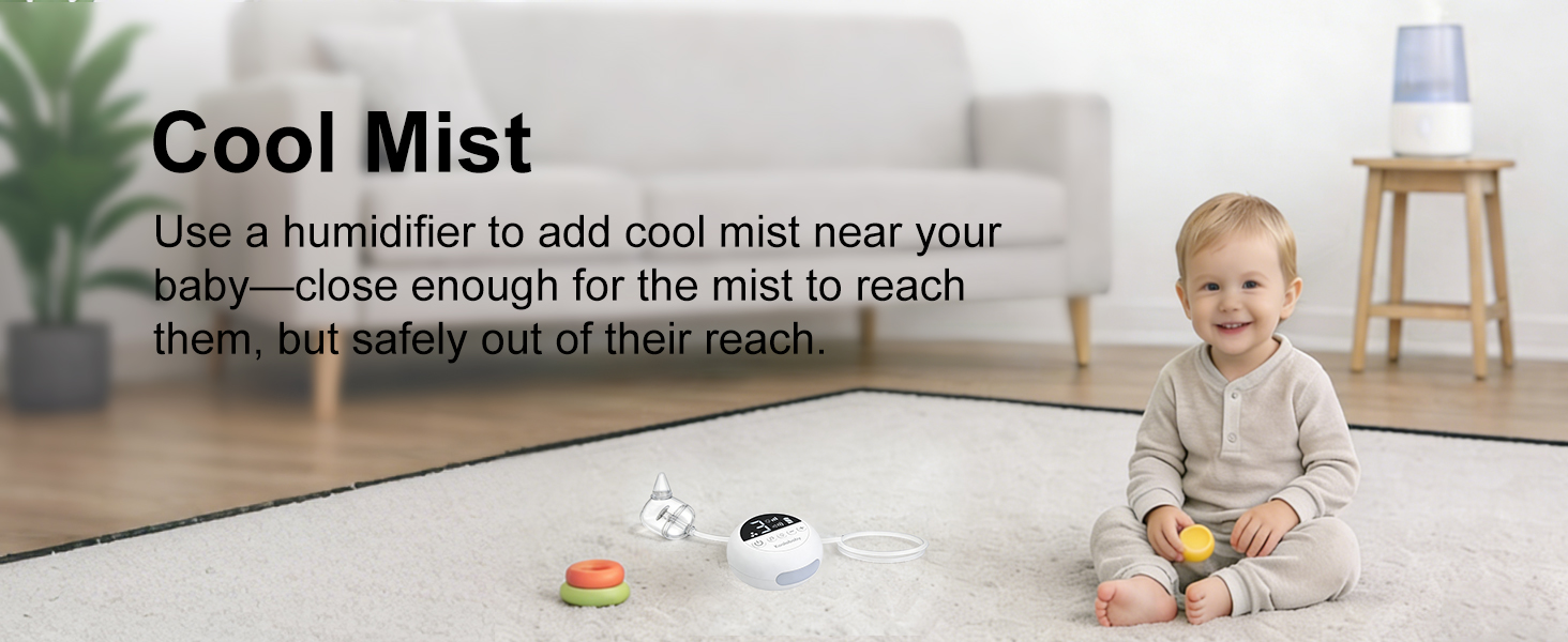 Using cool mist to support nasal comfort and gentle breathing