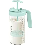 Borosilicate Glass Formula Mixing Pitcher – 32oz True Mixing Capacity, Time Dial for Freshness Tr...