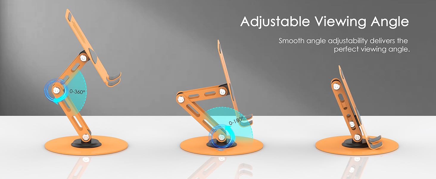 Smooth angle adjust ability delivers the perfect viewing angle
