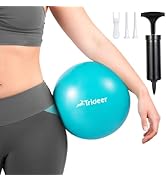 Trideer Pilates Ball 9 Inch with Pump,Core Ball, Mini Pilates Ball for Physical Therapy,Small Exe...
