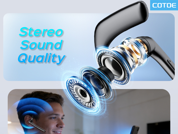 cotoe driver bluetooth single ear headset with mic