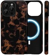 Amzfield Magnetic for iPhone 16 Pro Max Case - Turtle Shell with Leopard Amber Print, Compatible ...