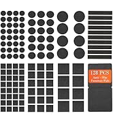 Fursafe&amp;Q Non Slip Furniture Pads - Furniture Grippers for Hardwood Floors, 128 PCS Brown Non Ski...