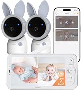 ARENTI 4MP Baby Monitor with 2 Cameras, 5" Screen Video Baby Monitor, Dual-Band 2.4G/5G WiFi with...
