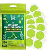 KICKOUTOR Mosquito Repellent Stickers for Kid and Adult 120 PCS Green Mosquito Patches Natural Eu...