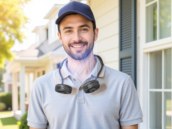 hanging neck fan