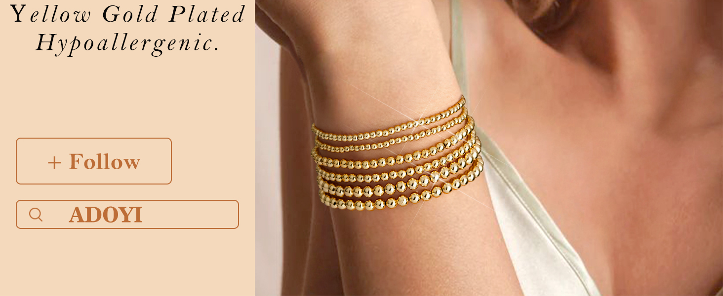 beaded gold bracelet