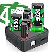Charger for Rechargeable Xbox One Controller Battery Pack with 4x5520mWh Batteries for Xbox Serie...