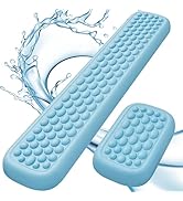 Lekvey Ergonomic Wrist Rest for Computer Keyboard - Memory Foam with Massage Points &amp; Waterproof ...