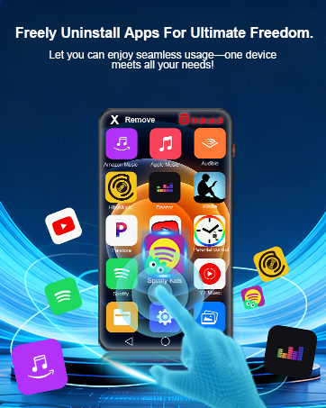 A music player that allows for the free uninstallation of apps