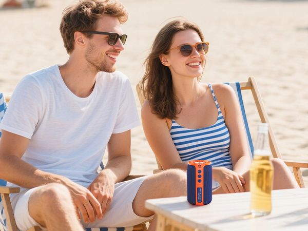 beach essentials blue tooth speaker