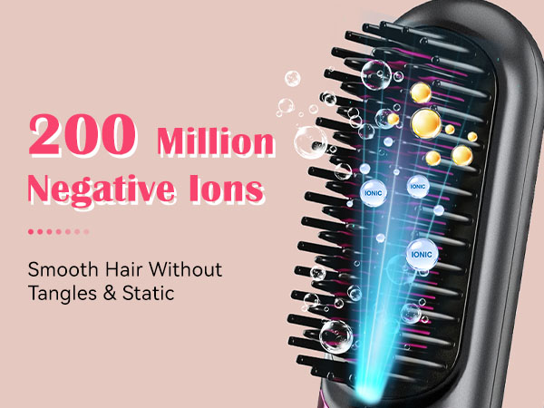 portable hair straightener brush