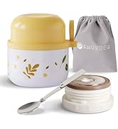 Pawovdeq Kids Stainless Steel Soup Bento Lunch Thermos For Hot Food,Vacuum Insulated Food Jar Con...