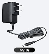 UL Listed 5V 1A DC Power Supply Adapter, 5V 1A 6ft Long Cord AC Adapter, 5W AC/DC Wall Charger fo...