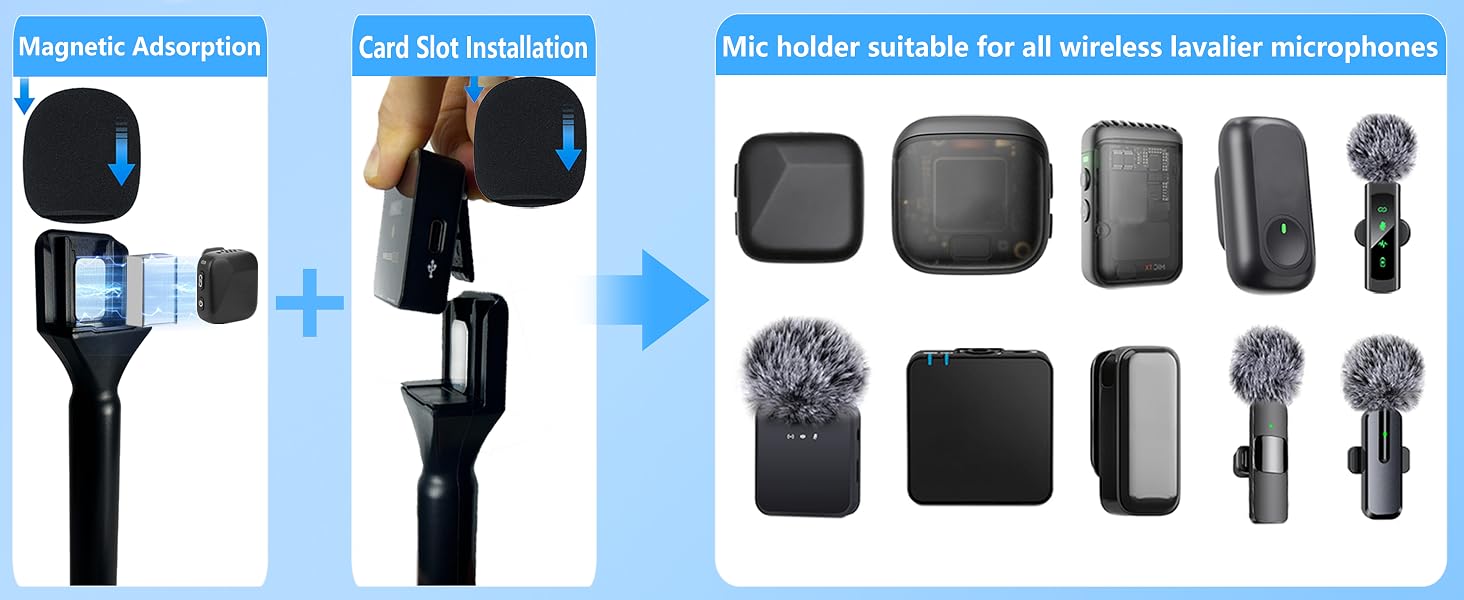 mic holder,wireless mic adapter,dji mic,dji mic 3,dji mic mini 2,rode wireless go 2,microfono rode