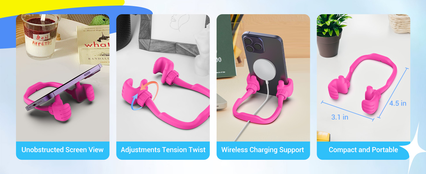 Christmas Stocking Stuffers for Teens Girls Women Cell Phone Holder Thumbs Up Lazy Phone Holder