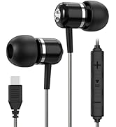 Cowyawn USB C Headphones for iPhone 17 16 15, USB C Wired Earbuds with Microphone, Volume Control...
