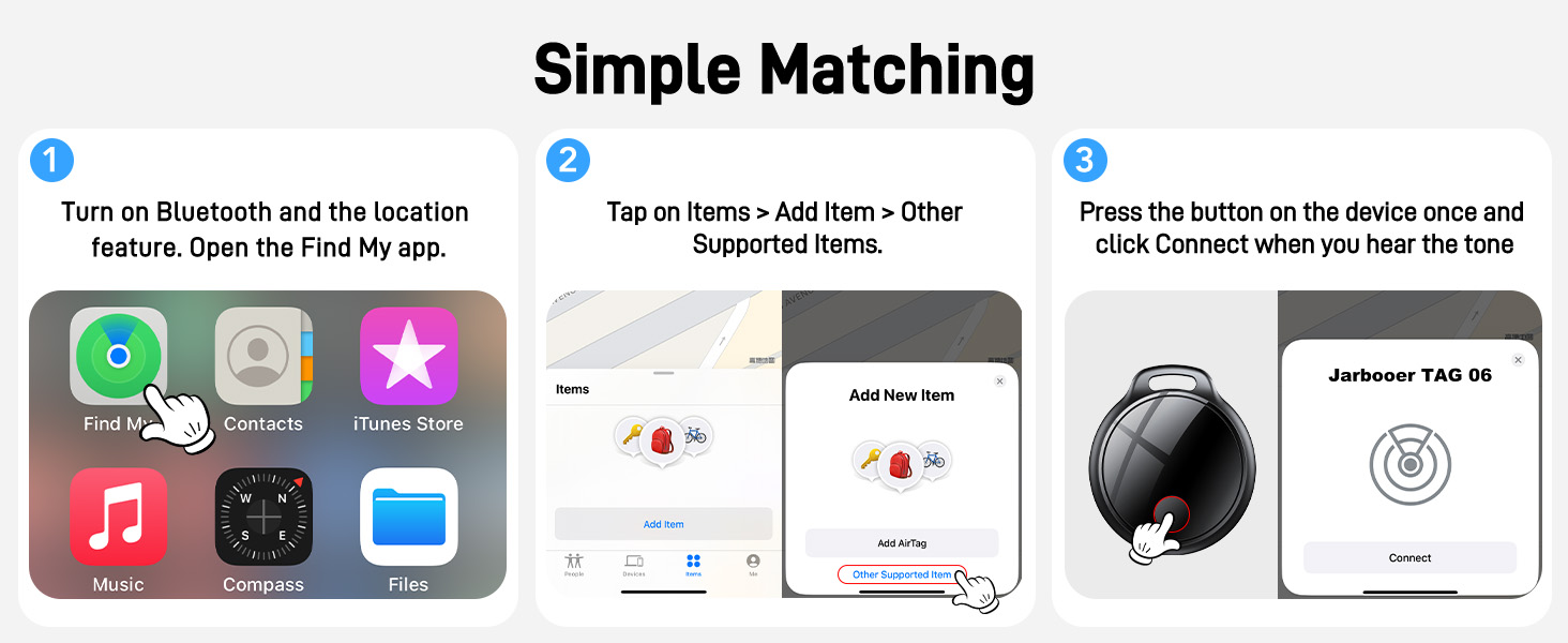 Text reads 'Simple Matching' with interface mockups showing basic matching game screens and interactive elements.